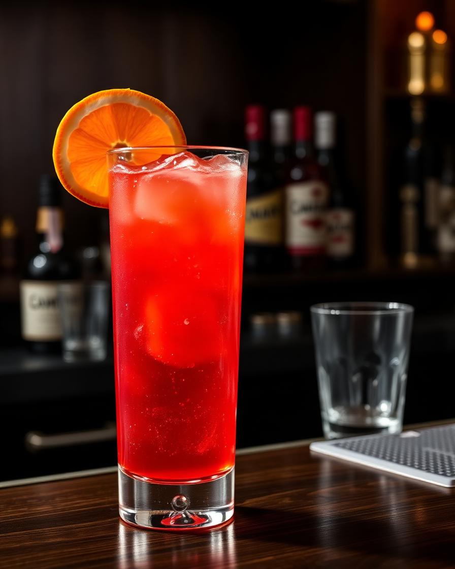 Americano cocktail in a Highball