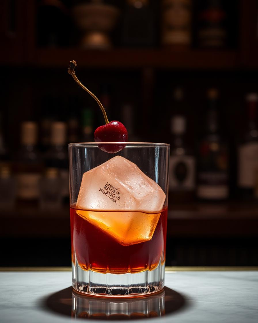 Boulevardier cocktail in a Old Fashioned ou coupe