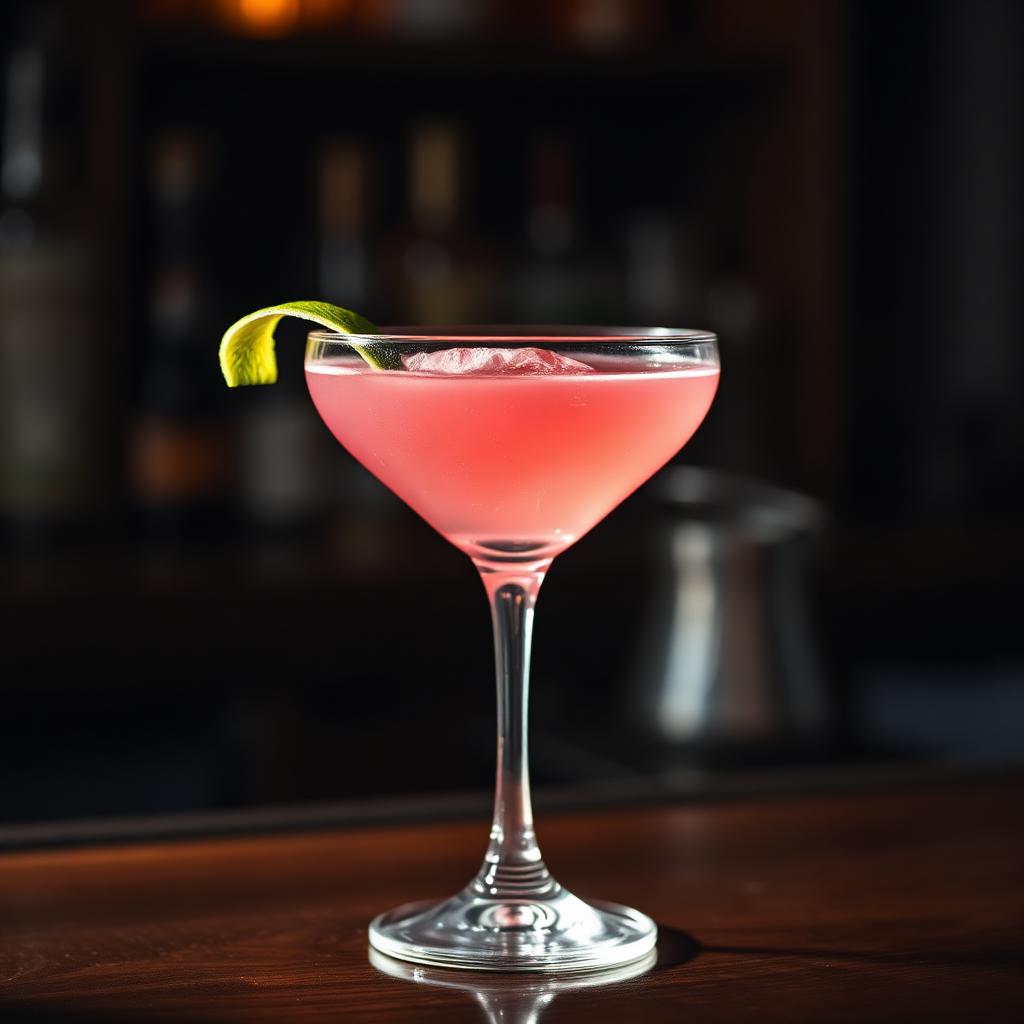 Cosmopolitan cocktail in a Coupe ou martini