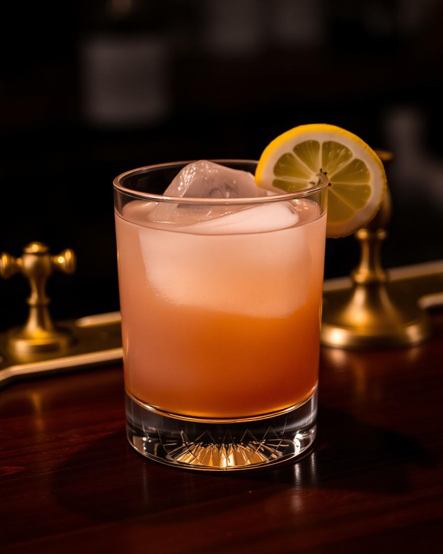 Fitzgerald cocktail in a Old Fashioned