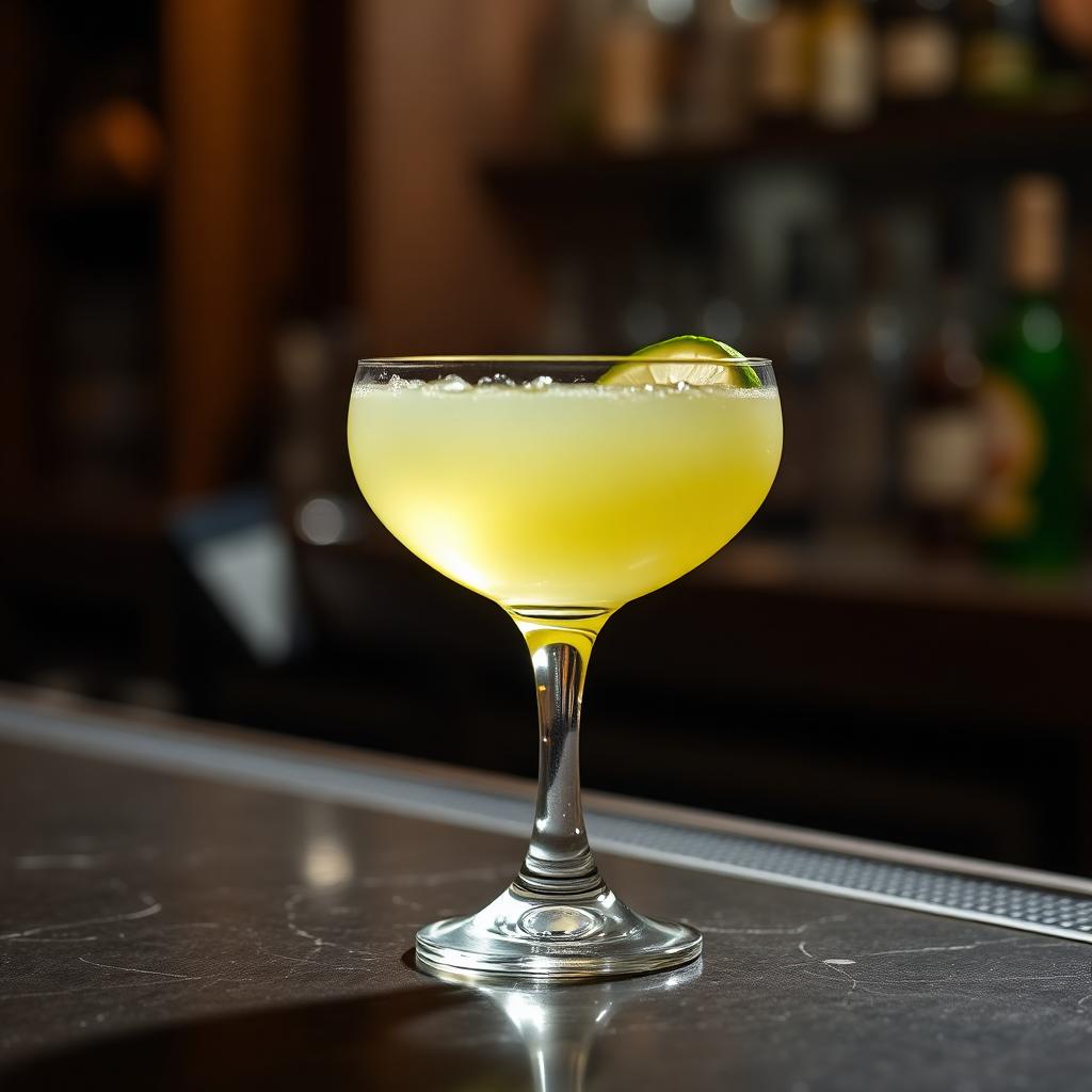 Gimlet cocktail in a Coupe