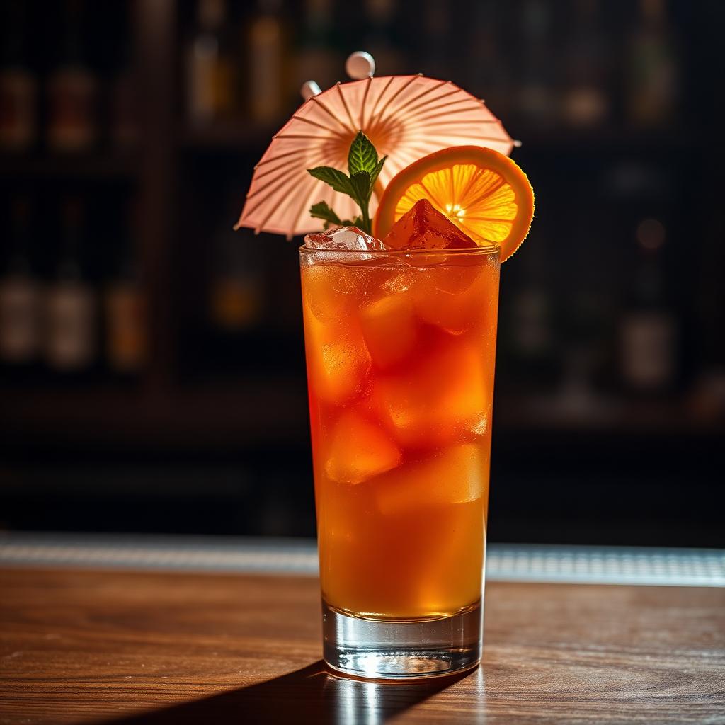 Mai Tai cocktail in a Double Old Fashioned