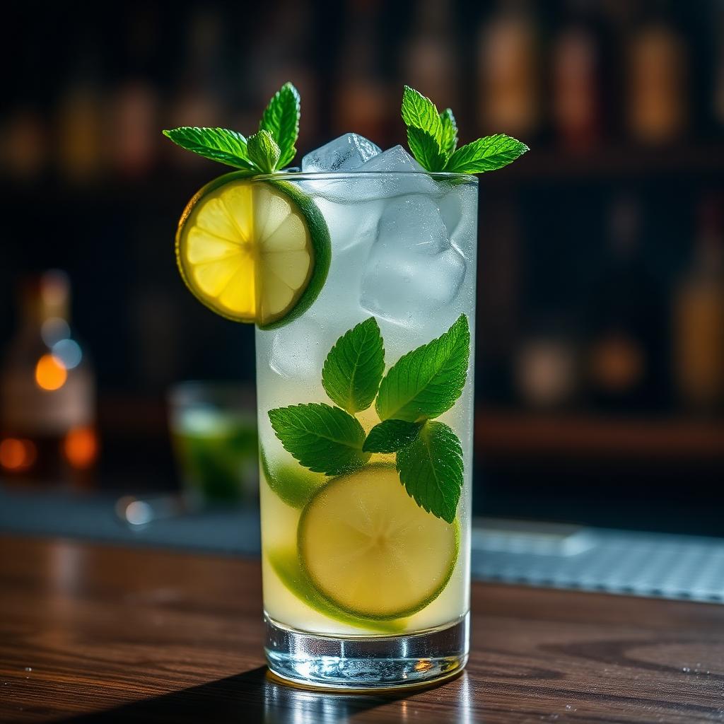 Mojito cocktail in a Highball
