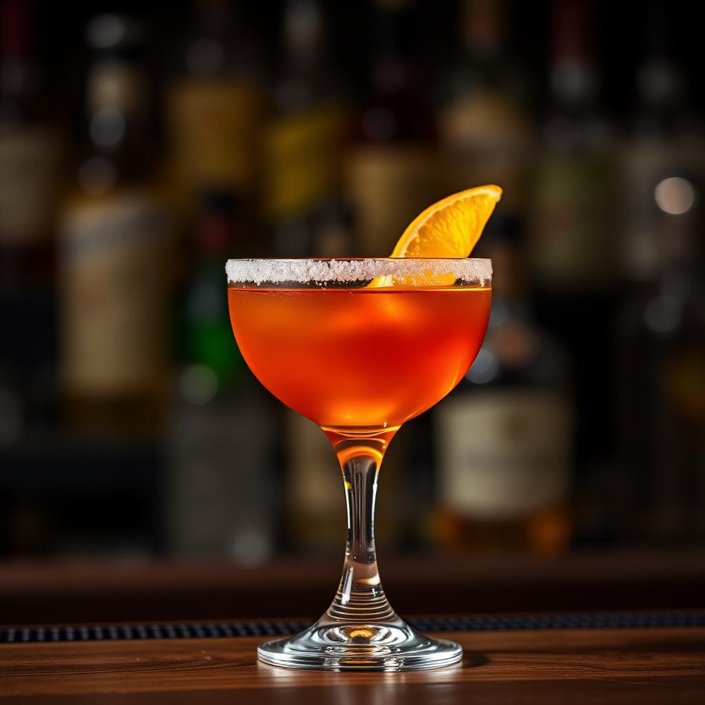 Sidecar cocktail in a Coupe